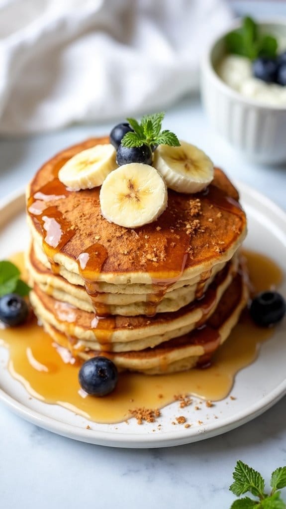Banana Oatmeal Pancakes