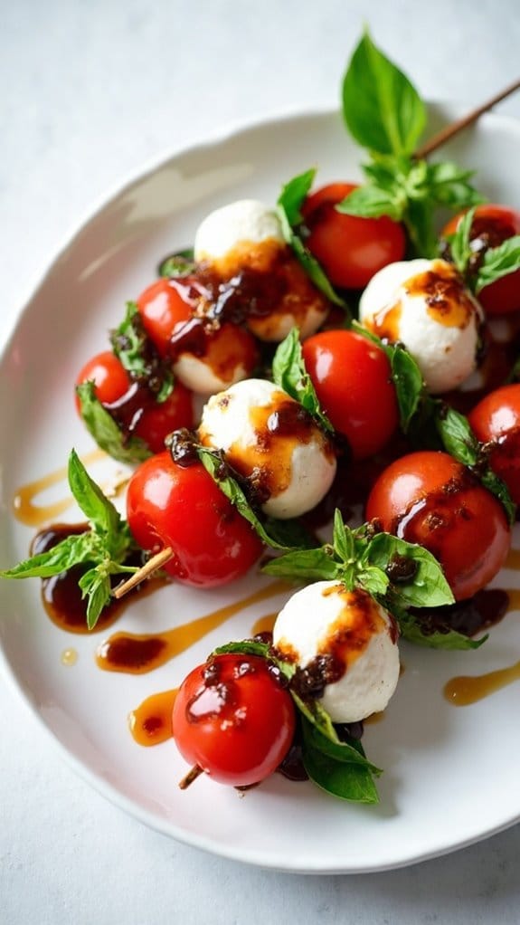 Caprese Skewers With Balsamic Glaze