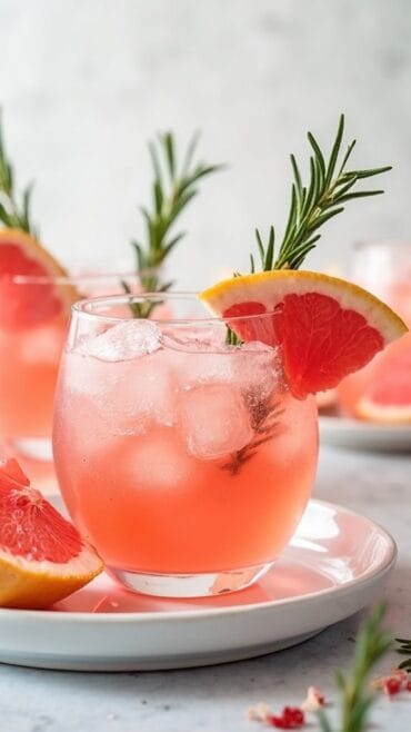 grapefruit and rosemary drink