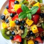nutritious quinoa fruit mix