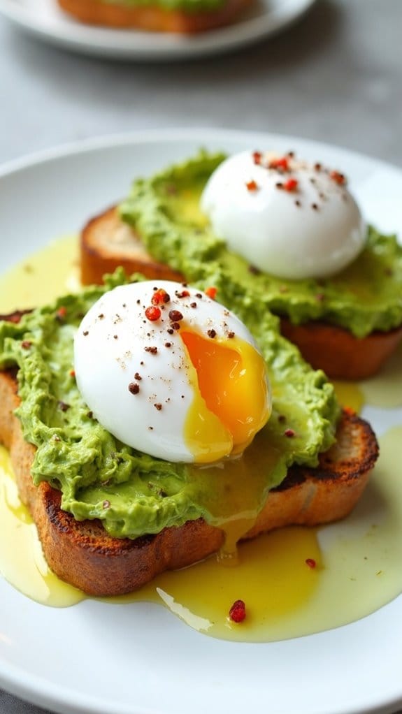 Avocado Toast With Poached Eggs