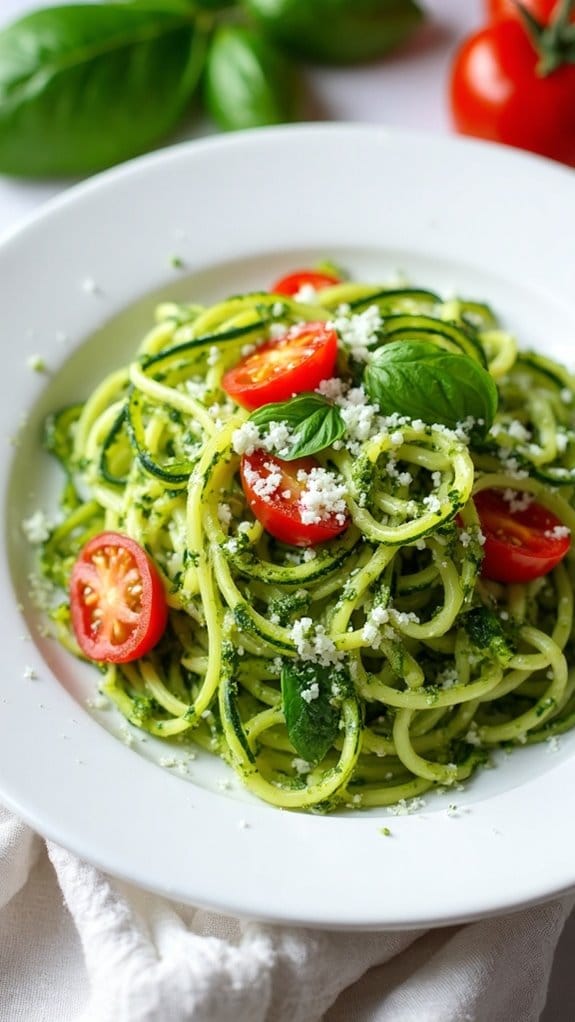 Zucchini Noodles With Pesto